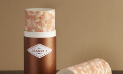 La Glacerie par David Wesmaël - Meilleur Ouvrier de France - Bûche glacée « Chêne Gourmand » Vanille et caramel pécan pour 6 personnes