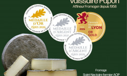 Vaissaire Papon Affineur - Fromager - Saint-Nectaire fermier AOP - L'Arverne® - Médailles d'Or et Argent  - 800g