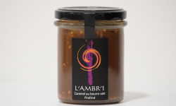 L'AMBR'1 Caramels et Gourmandises - Crème De Caramel Au Praliné - Pot De 220g