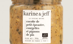 Karine & Jeff - Cocotte de petit épeautre, courgettes et pignons de pin 350g