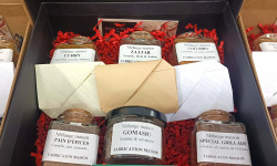 Piments et Moutardes du Périgord - Coffret de 6 mélanges d'épices maison avec des recettes