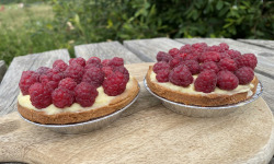 Ferme Sinsac - Tartelettes framboises sur crème de verveine