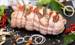 La ferme Grandvillain - [Précommande] Roti De Chapon Farci - Foie-gras & Figue - 800 G