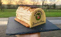 Glaces de Meuse - Bûche Glacée "Caramel Givré"  (6-7 parts)