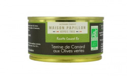 Maison PAPILLON - Artisan depuis 1955 - Terrine BIO de Canard aux Olives Vertes 130g