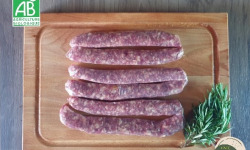 Ferme GAEC Côte Pardin - [SURGELE] 12 Saucisses de Boeuf Aubrac Bio