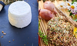 Chèvrerie de Ker Anna - Duo crottins de chèvre : frais + saveurs du jardin