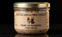 Ferme les Avoineries - Rillette de chevreau piment d'espelette 180g