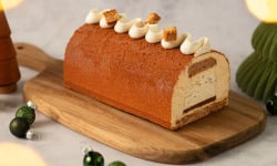 Eclat des cimes - Bûche glacée Pain d'épices, Vanille & Amandes 8-10p