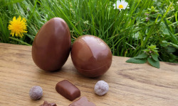 Basile et Téa - Œufs Duo en chocolat au Lait 39% de Pâques Garnis 140g