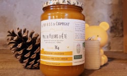 Les Butineuses de Champigny - Miel de Fleurs d'Eté BIO - 1000g