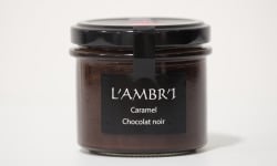 L'AMBR'1 Caramels et Gourmandises - Crème de Caramel Chocolat Noir - Pot de 130g