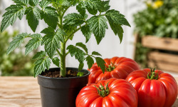 Nature et Saveurs - Ferme Aquaponique et Permacole Astérienne - Plants tomates grosses – Cœur de Bœuf/Côtelé – F1 myco