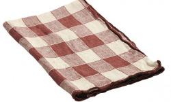 Maison de Vacances - Serviette Bourdon - Toile Mimi Vintage Vichy litchi - 43x43