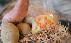 Les Jardins de Gérard - Mélange de pomme de terre et patate douce sous-vide (cube) 250g