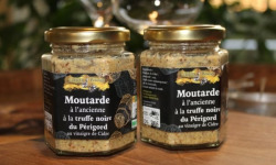 Ferme de Pleinefage - Moutarde à l'ancienne à la Truffe noire du Périgord au vinaigre de Cidre  - Bocal 180gr