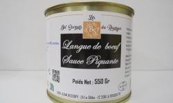 Les Bel' saveurs du Rouergue - LANGUE DE BOEUF SAUCE PIQUANTE 550 Gr