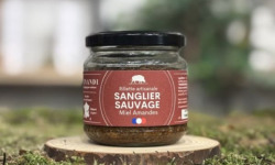 Venandi Sauvage par Nature - Rillette de sanglier sauvage 100% français au miel et aux amandes - 12x150g