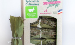 Les Herbes du Roussillon - 4 Mini-bouquets "spécial Lapin" Thym, Laurier, Sarriette