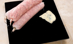 Christian Boudes - Saucisson à cuire aux Bleu du Vercors 500 gr, lot de 2 pièces