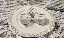 La Fermière - Crottin de chèvre Cendré "le petit Gannat" x2