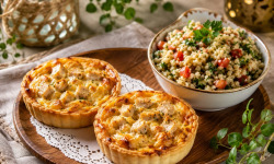 Le Paradis d'Escargot - 2 mini quiches au poulet accompagnées d'une portion de taboulé