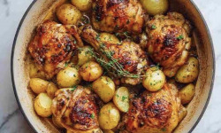 Des Poules et des Vignes à Bourgueil - 4 cuisses de  Géline de Touraine cuites