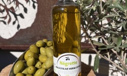 Les amandes et olives du Mont Bouquet - Huile d'olive Negrette 25 cl flacon doseur