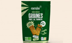 Omie - Crackers aux graines de pavot, lin et tournesol bio - ingrédients français - 100 g