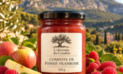 L'OLIVERAIE DU COUDON - Compote de Pomme Framboise – 320 g