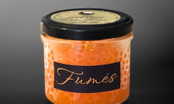 Caviar Perle Noire - Œufs de truite Arc-en-Ciel fumés - 180g