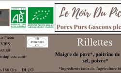 Le Noir du Picou Elodie Ribas - Rillette de porc gascon