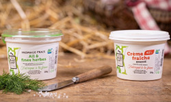 La Ferme de Blas'Lait - Lot Fromage frais aromatisé ail et fines herbes + Crème fraîche épaisse 40% MG