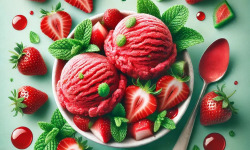 Les Garçons Glaciers - Sorbet BIO Fraise menthe fraiche 500ml