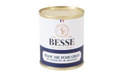 Foie Gras BESSE - Bloc de foie gras de canard 30% morceaux 130g