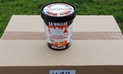 Les Glaces de la Vallée - PACK 12 Crèmes glacées au Caramel et fleur de sel Guérande  "la Vallée" 500 ml