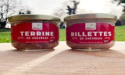 Fromagerie Saint Goal - Duo de verrines_1 terrine et 1 rillettes de chevreau