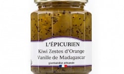 L'Epicurien - Confiture Kiwi Zestes d'Orange et Vanille de Madagascar - 320g