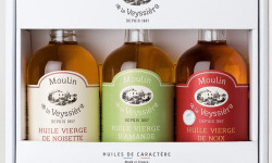 Moulin de la Veyssière - Coffret N°6 Huile De Noix, Huile De Noisette, Huile D'amande