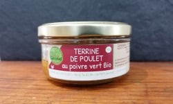 Ferme de Carcouet - Terrine de poulet au poivre vert bio - 140g