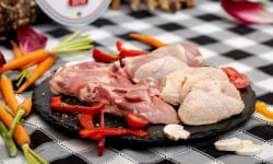 La ferme Grandvillain - Morceaux De Poulet Fermier - Découpes Nature Pour Poulet Basquaise - 1200 G