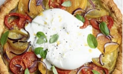 Ferme Sinsac - tarte aux tomates anciennes, basilic thai et chèvre 2 x 100 grs