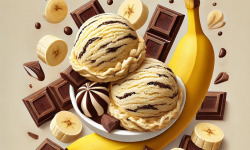 Les Garçons Glaciers - Sorbet BIO Banane coulis chocolat 365ml