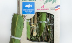 Les Herbes du Roussillon - 4 Mini-bouquets "spécial Poisson" Thym, Laurier, Romarin, Fenouil.