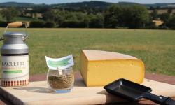 Ferme des Petits Monts - Raclette fermière HERBES DE PROVENCE BIO au lait cru - Demi Meule 3 kg