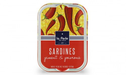 La Perle des Dieux - Sardines au piment et aux poivrons - lot de 4 boîtes