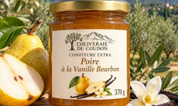 L'OLIVERAIE DU COUDON - CONFITURE EXTRA POIRE A LA VANILLE BOURBON 370 GR