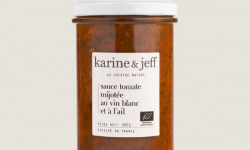 Karine & Jeff - Sauce tomate mijotée au vin blanc et à l'ail 200g