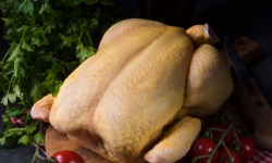 La Coussoyote - NOEL: Chapon Faviroux (le géant) Plein air fini au lait 4.5-5.3kg / 15 à 20 pers