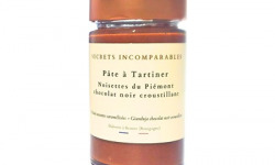 Secrets Incomparables - Pâte à Tartiner Noisette du Piémont IGP Chocolat Noir Croustillant 200g
